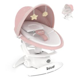 Baby Swing For Infants With Motion Detection, Electric Baby Swing With 3 Swing Modes, 12 Lullabies  5-Speeds (Option: Pink)