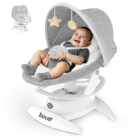 Baby Swing For Infants With Motion Detection, Electric Baby Swing With 3 Swing Modes, 12 Lullabies  5-Speeds (Option: White)